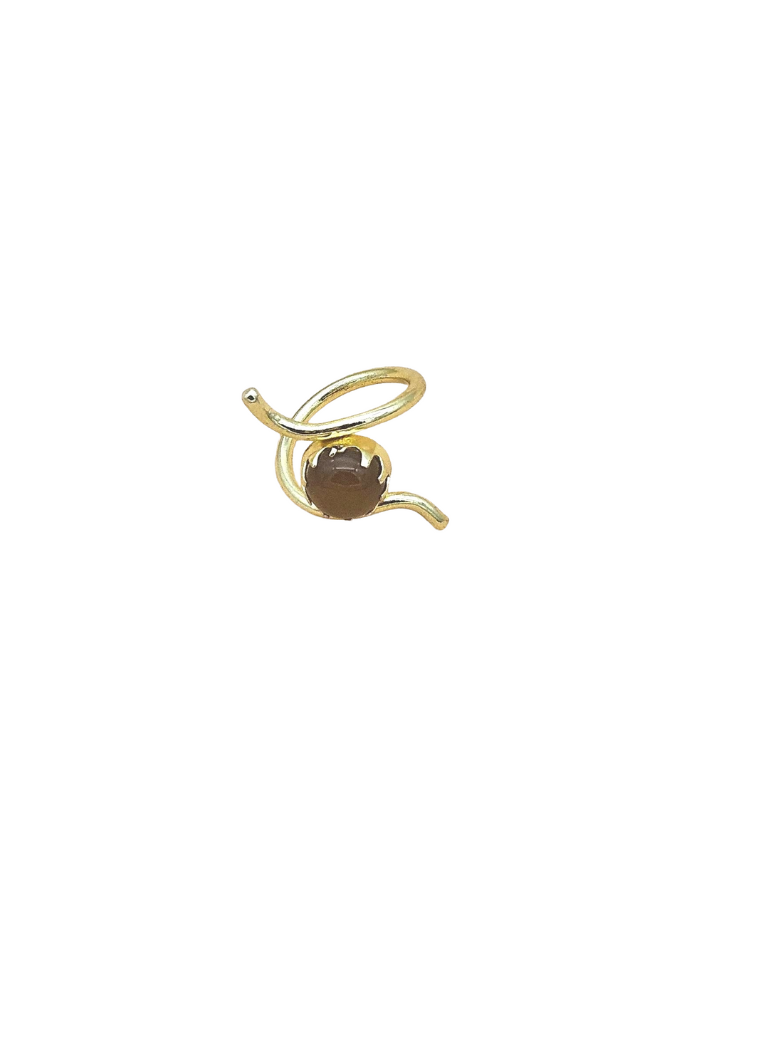 Handcrafted Gold Plated Yellow Chalcedony Stone Ring for Women – Curve Designer Jewelry