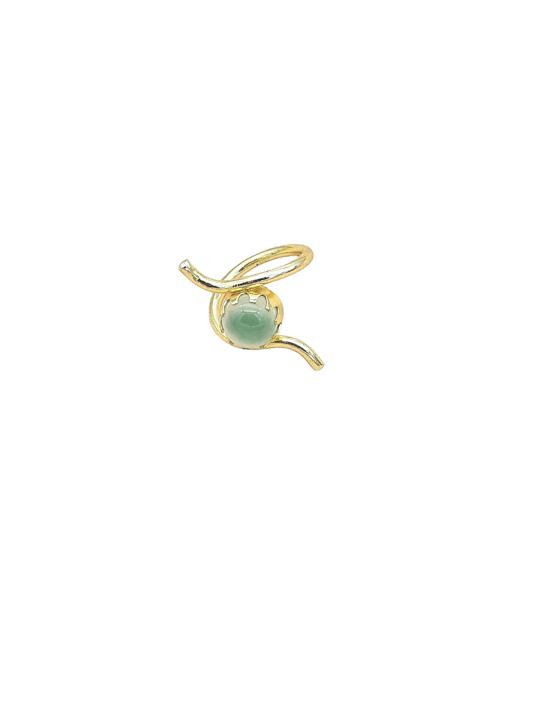 Handcrafted Gold Plated Chalcedony Stone Ring for Women – Curve Designer Jewelry