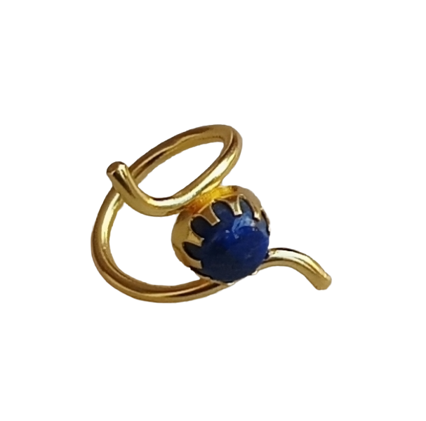 Handcrafted Gold Plated Lapis Stone Ring for Women – Curve Designer Jewelry