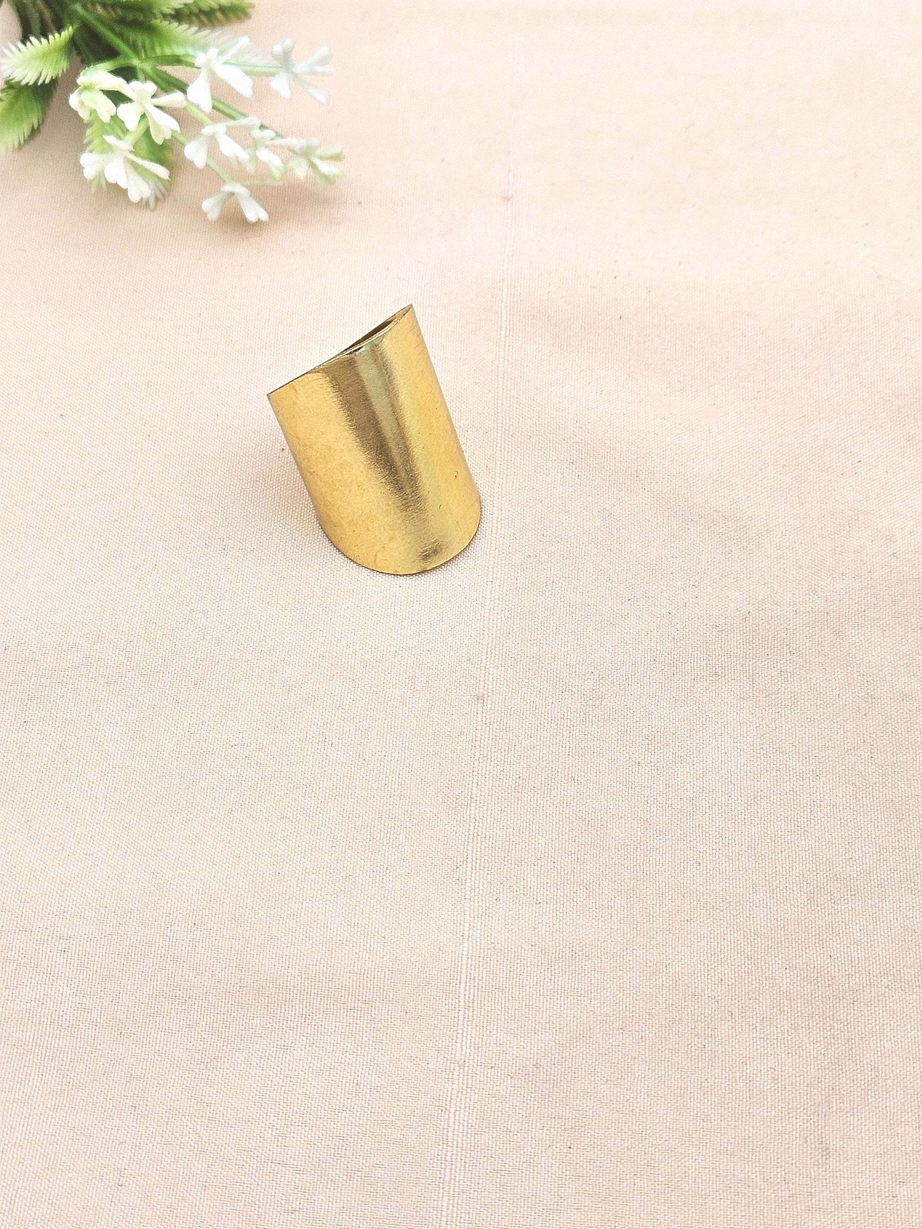 Charming Gold plated Plain Big Designer US Size 8.5 Finger Ring for women