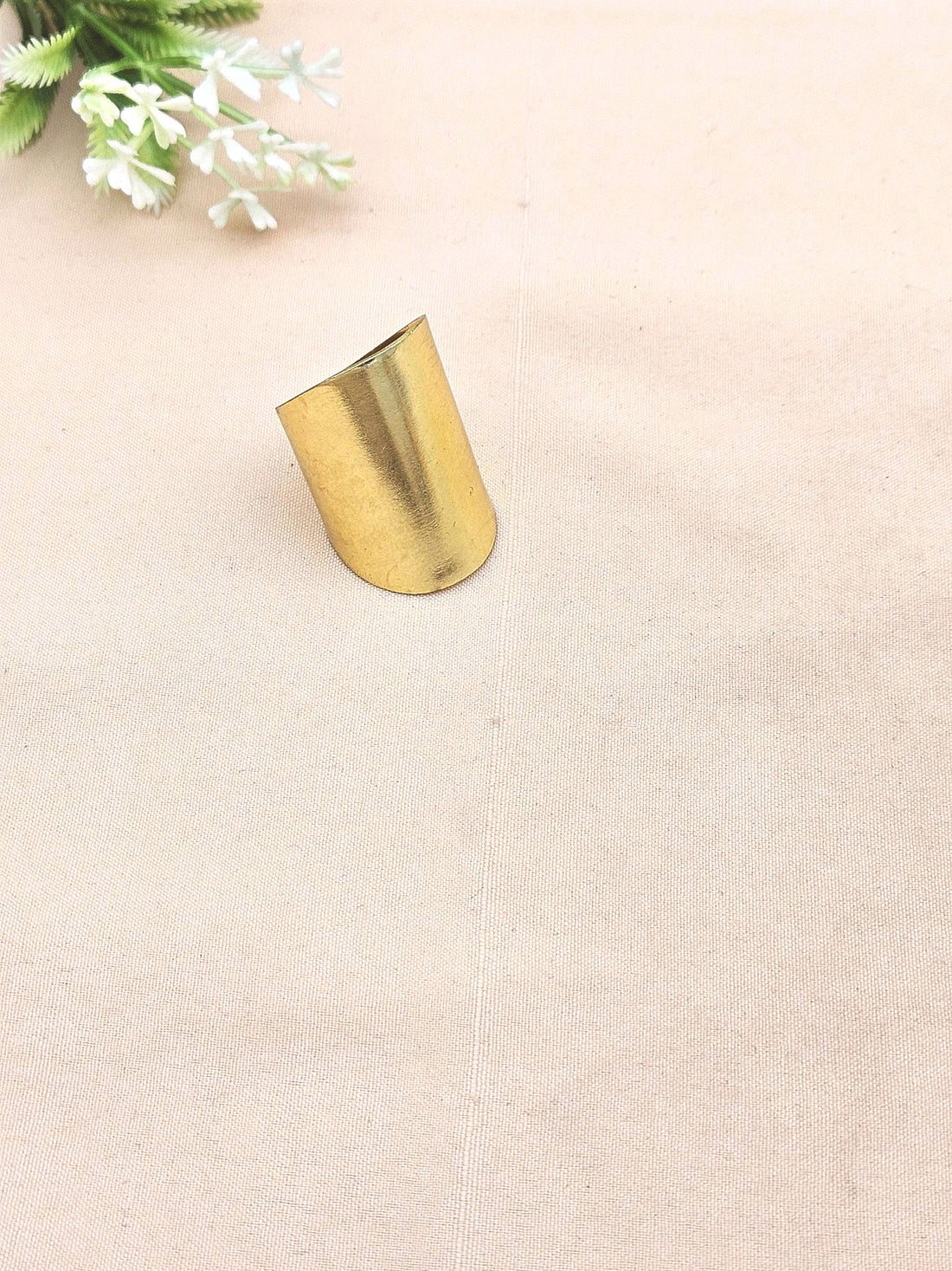 Charming Gold plated Plain Big Designer US Size 8.5 Finger Ring for women