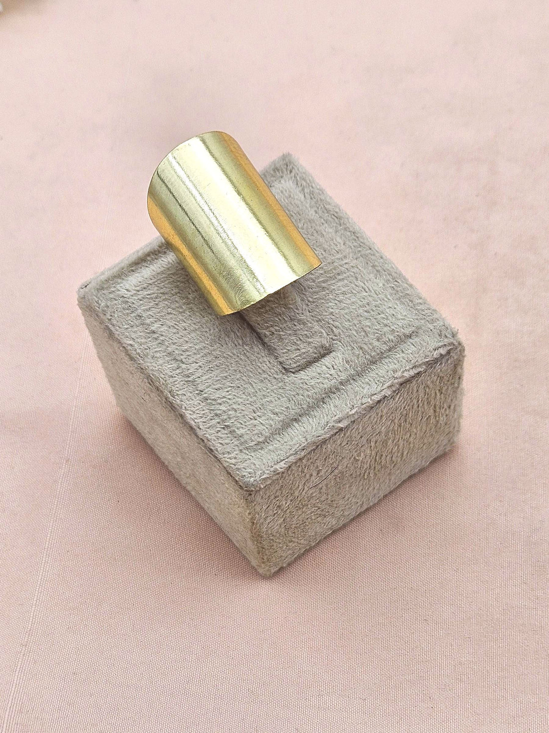 Charming Gold plated Plain Big Designer US Size 8.5 Finger Ring for women