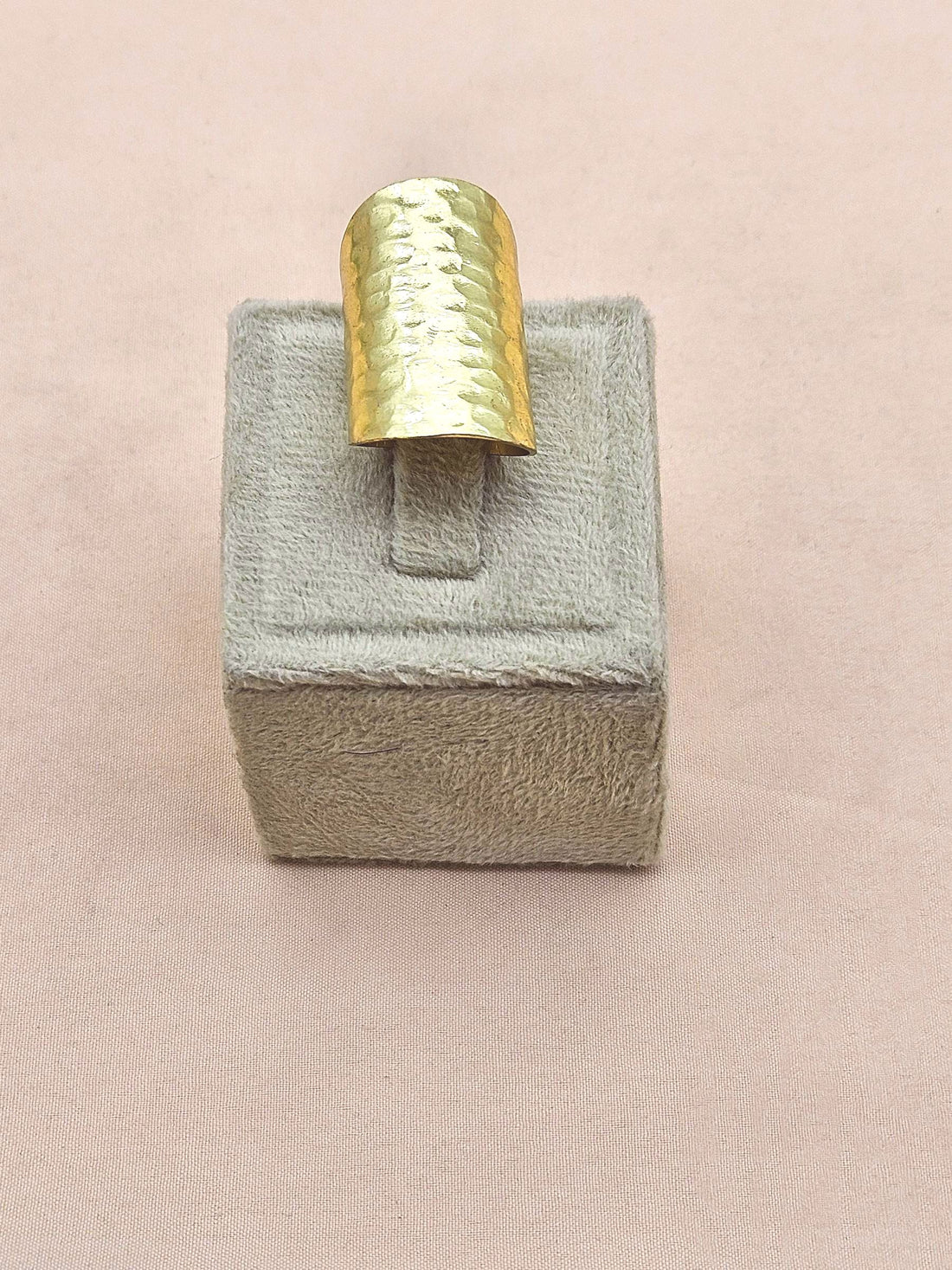 Charming Gold plated Big Hammered Designer US Size 8.5 Finger Ring for women