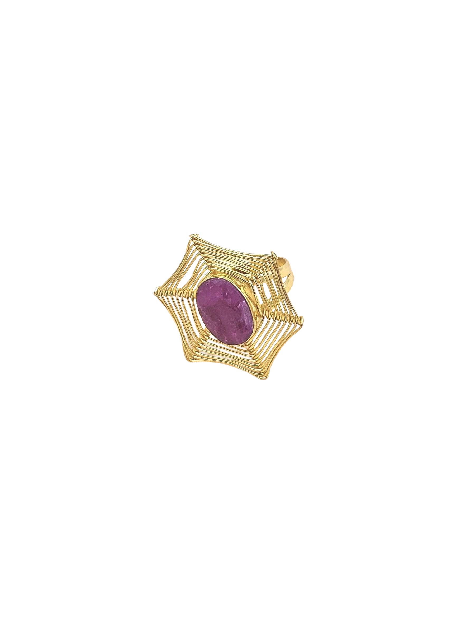 Awesome Gold plated Red Hathipara Spider Designer Light Weight US Size 8.5 Finger Ring