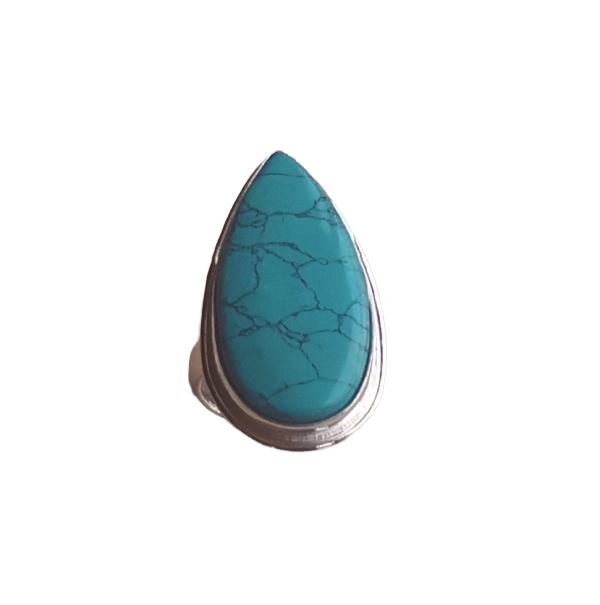 Stylish Turquoise stone Ring for Men – Silver Plated GS Handmade Charming Ring