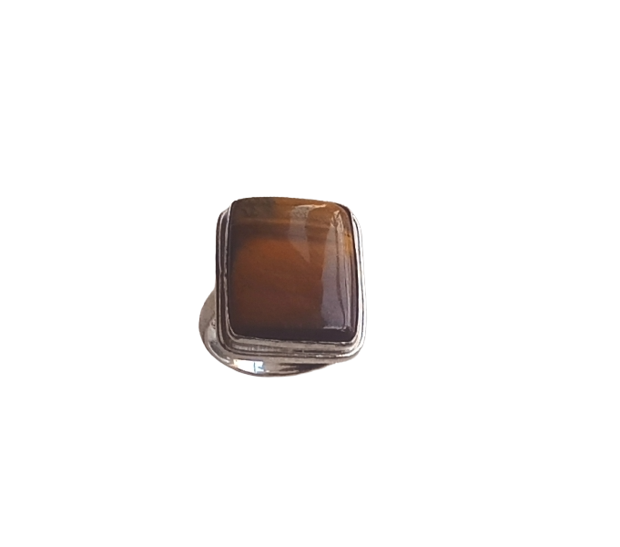 Handmade Tiger Eye stone Ring for Men – Silver Plated GS Awesome Designer Ring