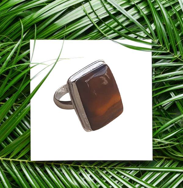 Handmade Tiger Eye stone Ring for Men – Silver Plated GS Awesome Designer Ring