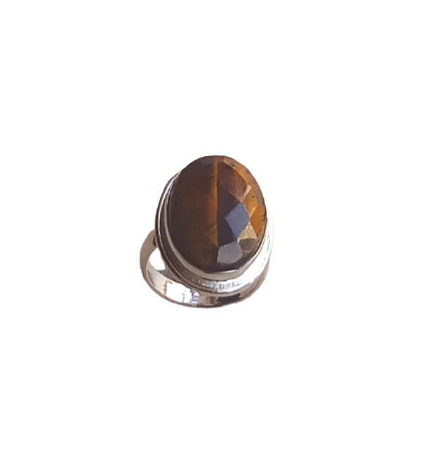 Handmade Faceted Tiger Eye stone Ring for Men – Silver Plated GS Awesome Designer Ring