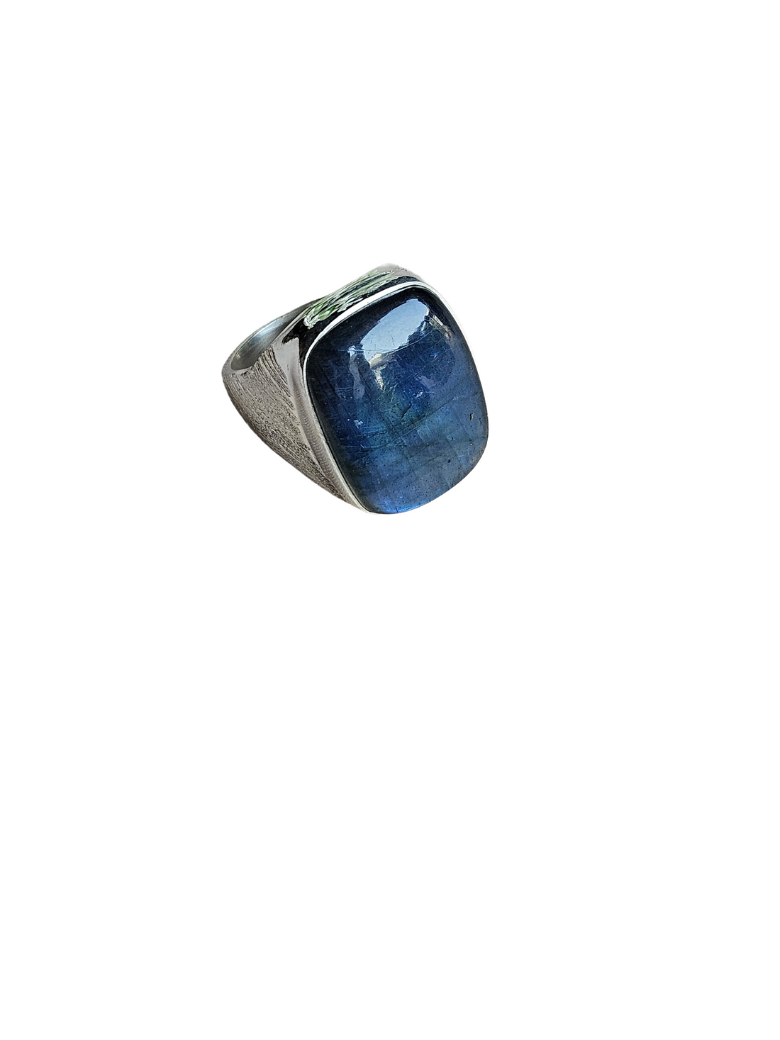 Handcrafted Natural Labradorite Stone Ring for Men – Silver Plated GS Designer Statement Jewelry
