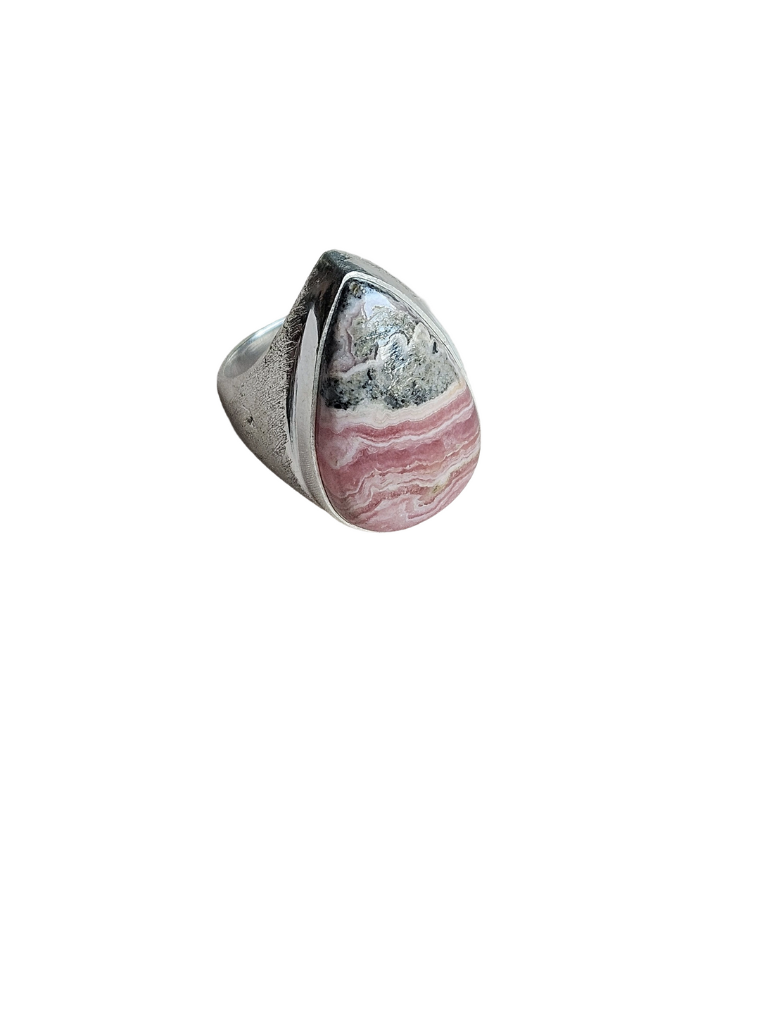 Men’s Natural Picture Jasper Ring – Handmade Silver Plated GS Designer Statement Ring