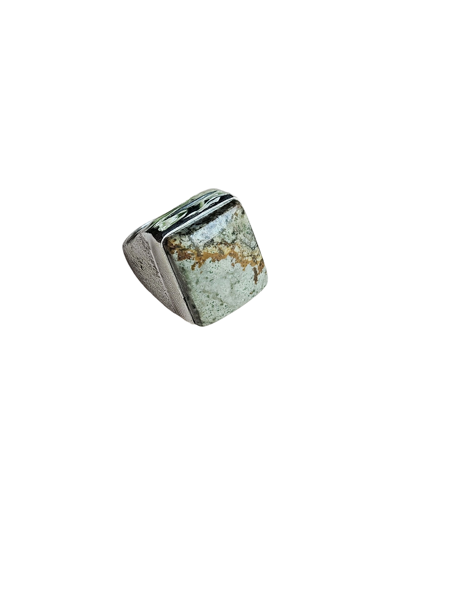 Premium Natural Picture Jasper Ring for Men – Handcrafted Silver Plated GS Fashion Ring