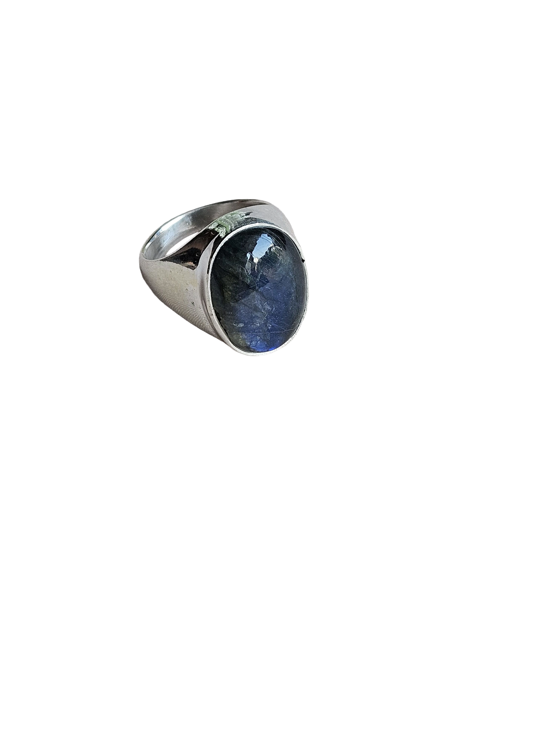 Stylish Labradorite Gemstone Ring for Men – Silver Plated GS Handmade Designer Ring