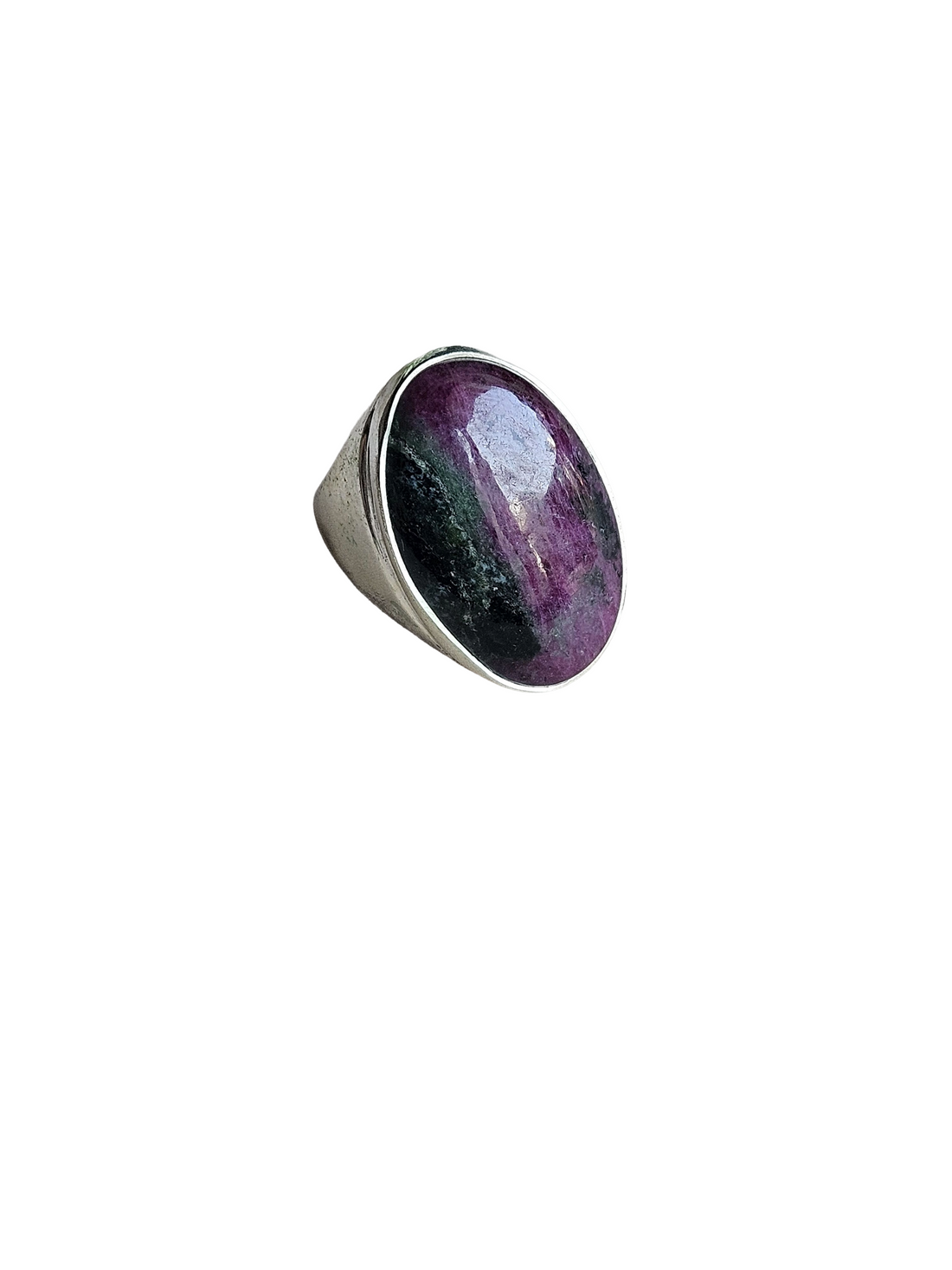 Stylish Ruby Zoisite Gemstone Ring for Men – Silver Plated GS Handmade Designer Ring