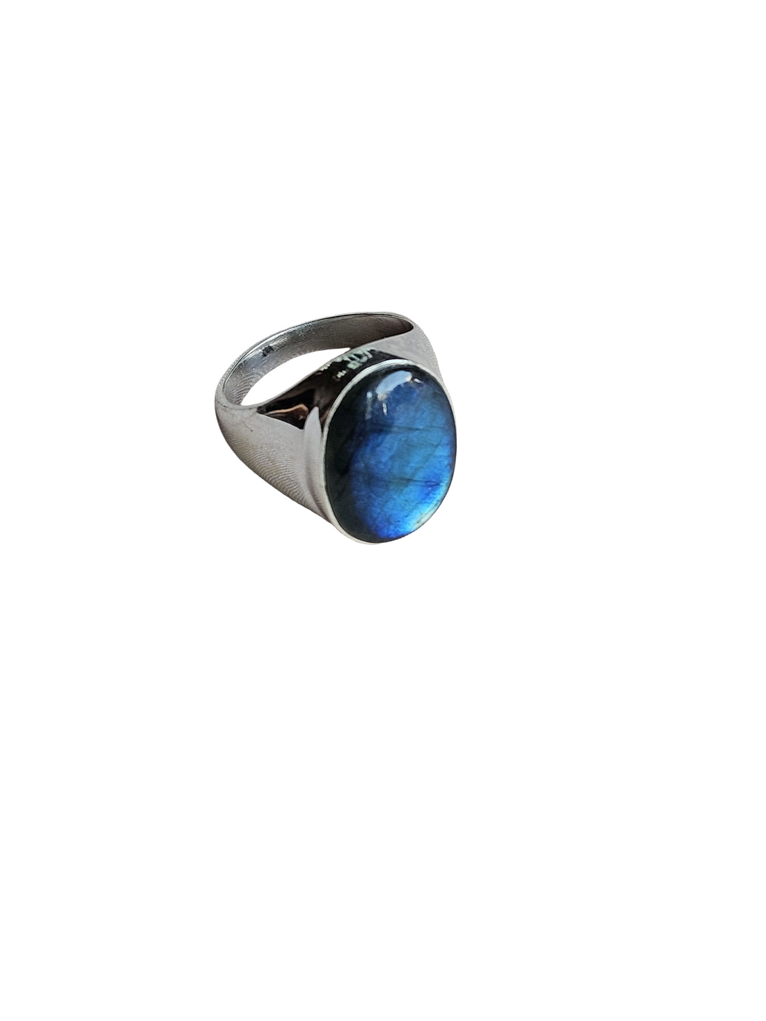 Stylish Labradorite Gemstone Ring for Men – Silver Plated GS Handmade Designer Ring