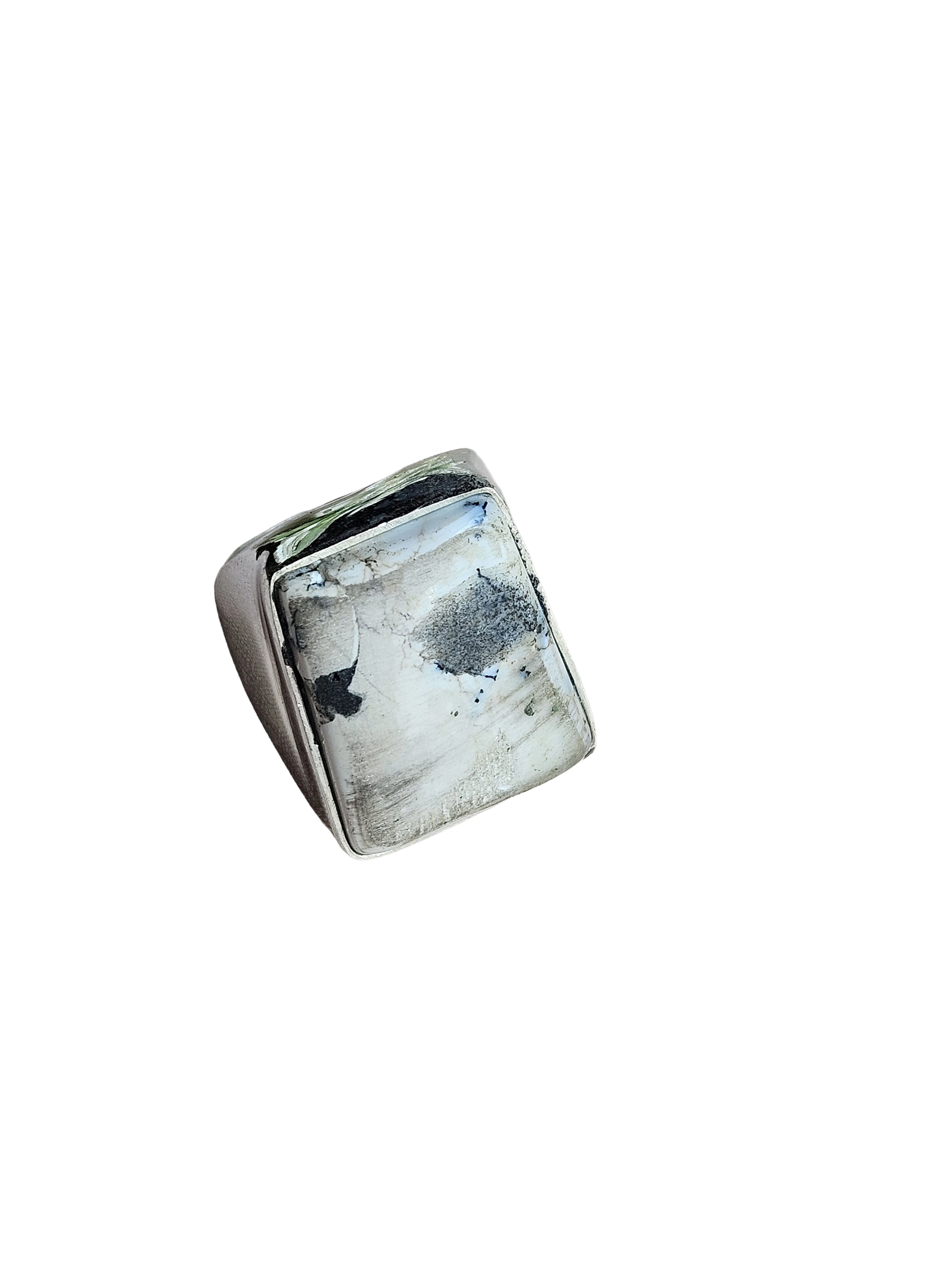 Premium Natural Picture Jasper Ring for Men – Handcrafted Silver Plated GS Fashion Ring