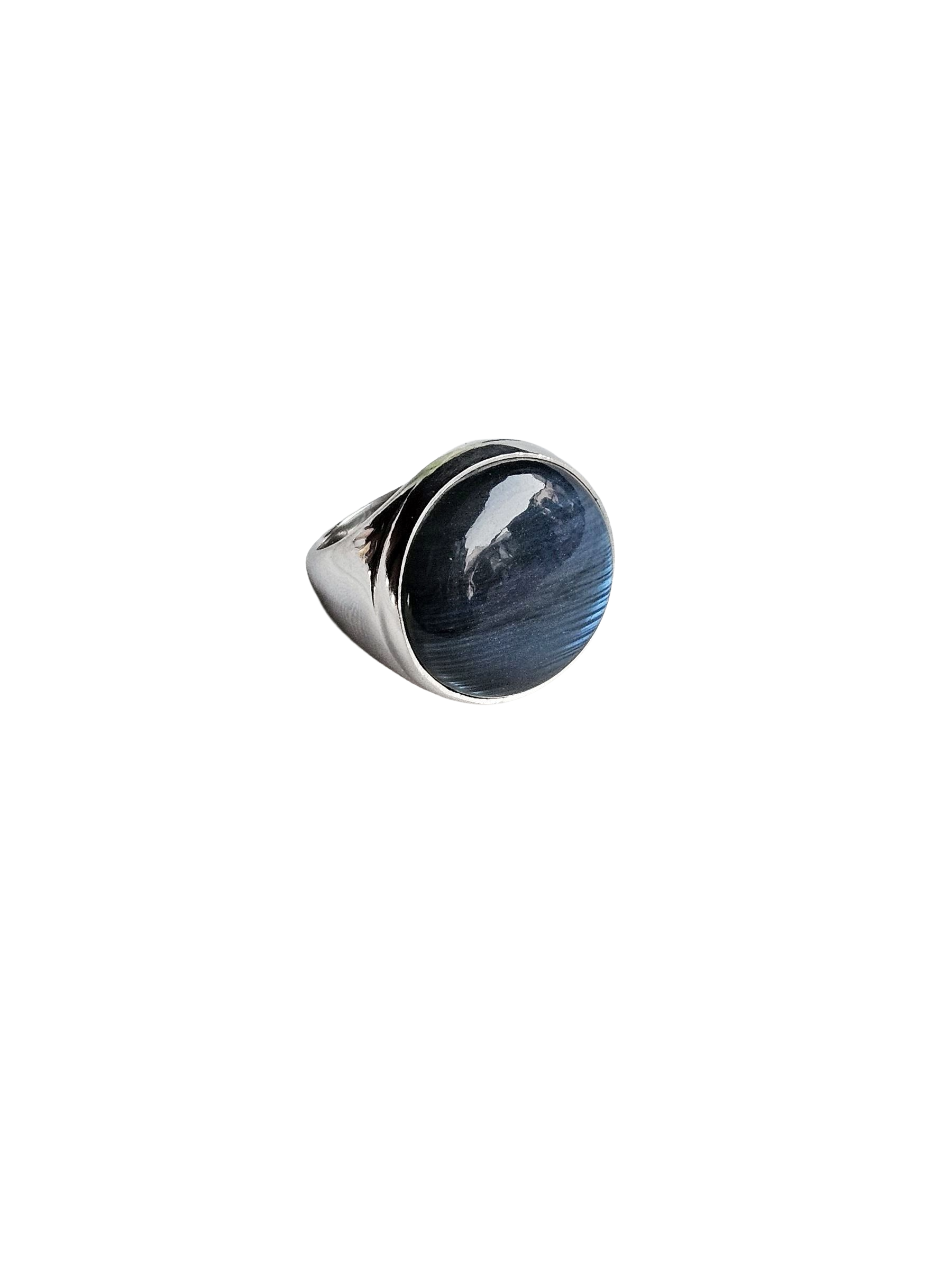 Artisan Natural Labradorite Ring for Men – Silver Plated GS Fashion Jewelry
