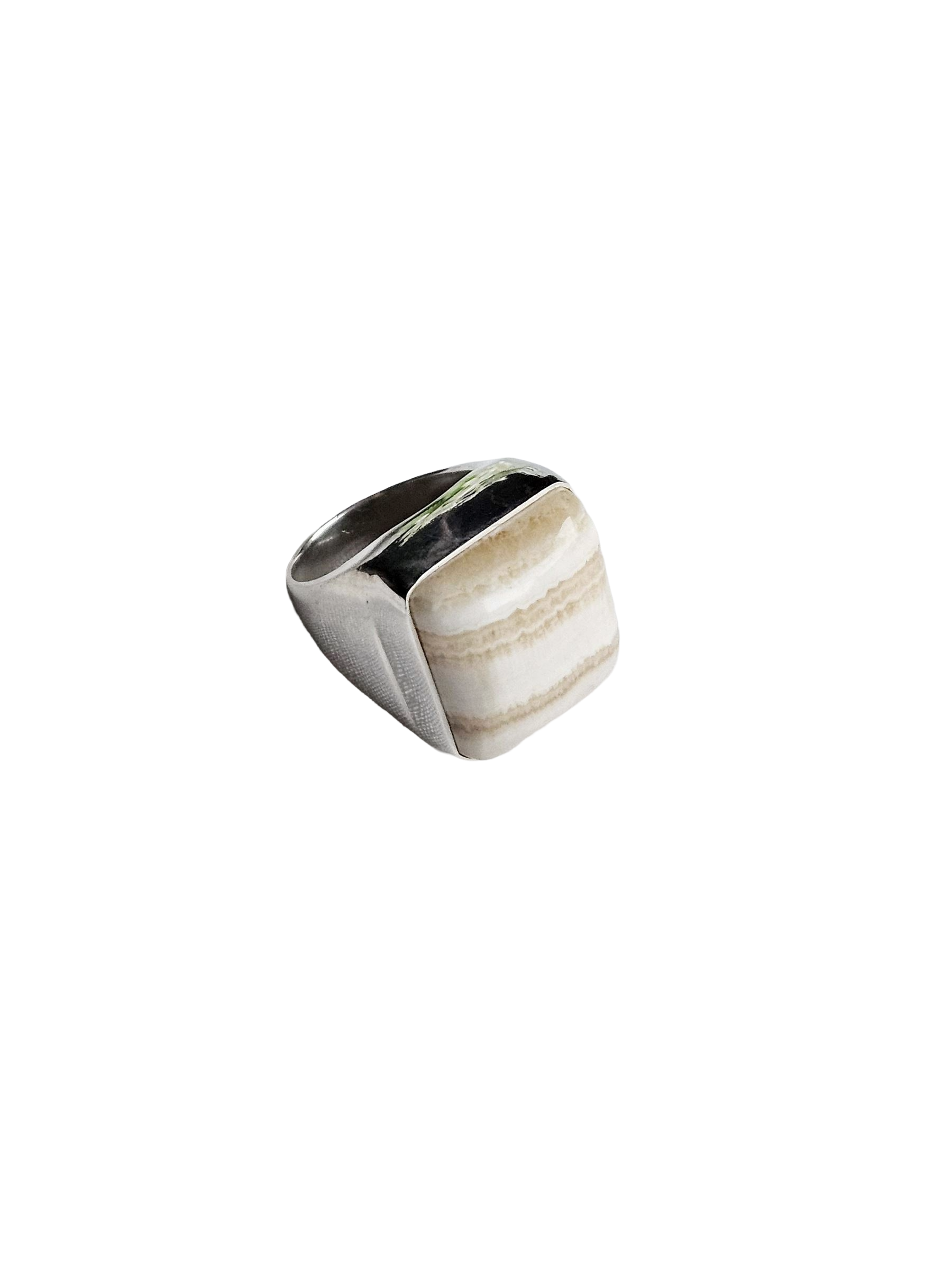 Natural Jasper Gemstone Ring for Men – Handcrafted Silver Plated GS Ring