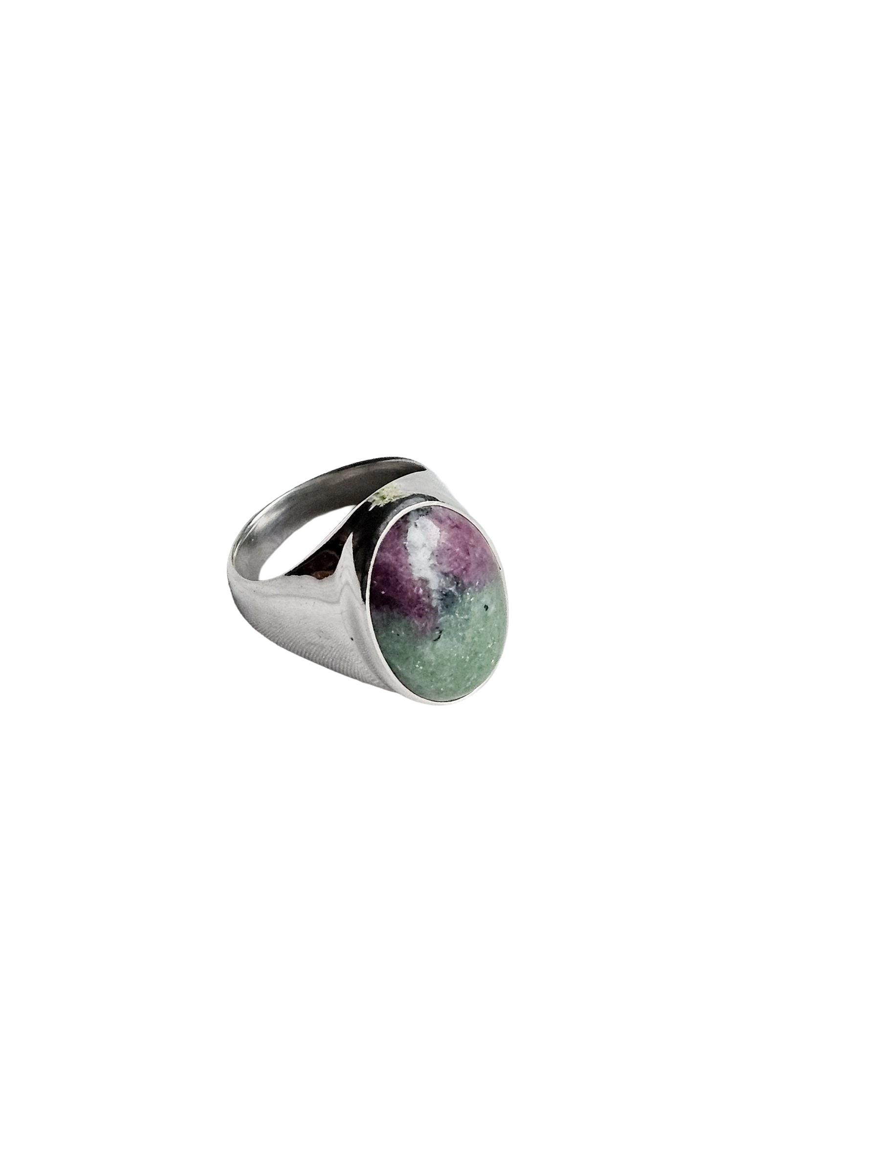 Natural Ruby Zoisite Stone Ring for Men – Silver Plated GS Handcrafted Designer Ring