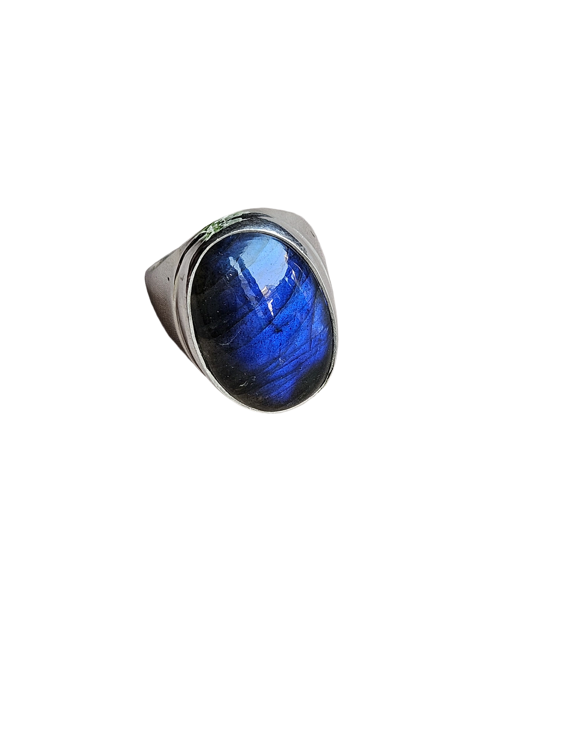 Artisan Labradorite Gemstone Ring – Silver Plated GS Ring for Men