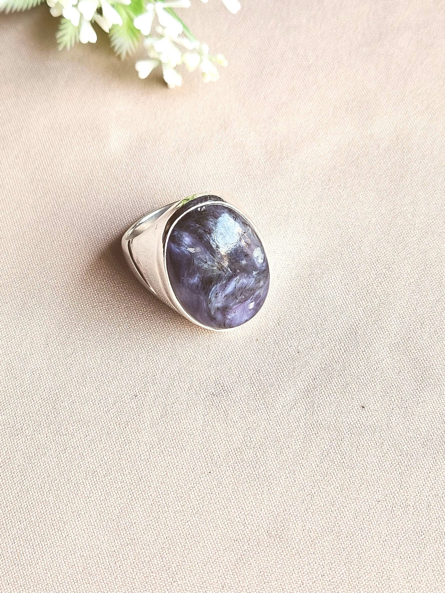 Men’s Natural Jasper Ring – Handcrafted Silver Overlay GS Unique Artisan Jewelry