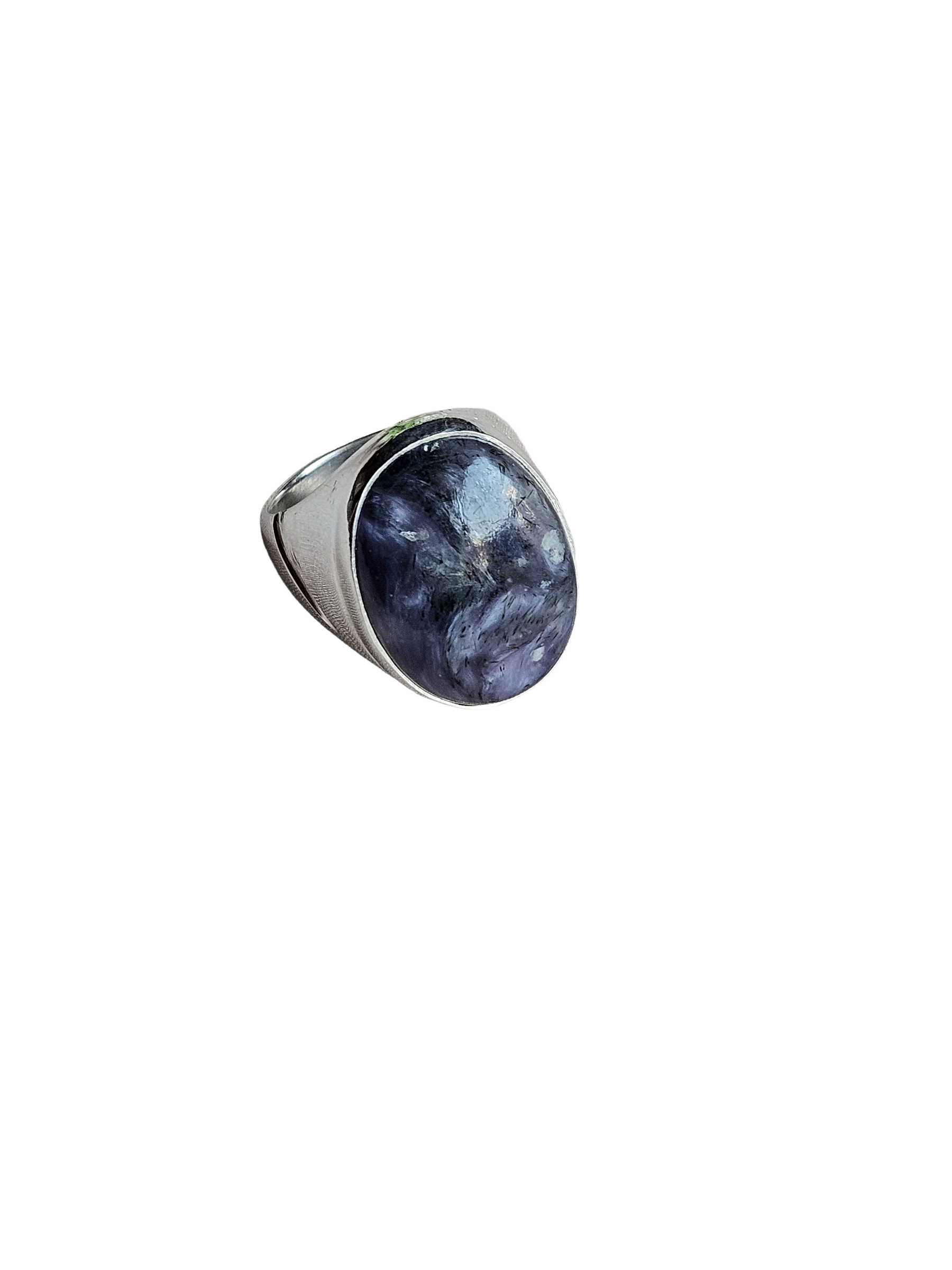 Men’s Natural Jasper Ring – Handcrafted Silver Overlay GS Unique Artisan Jewelry