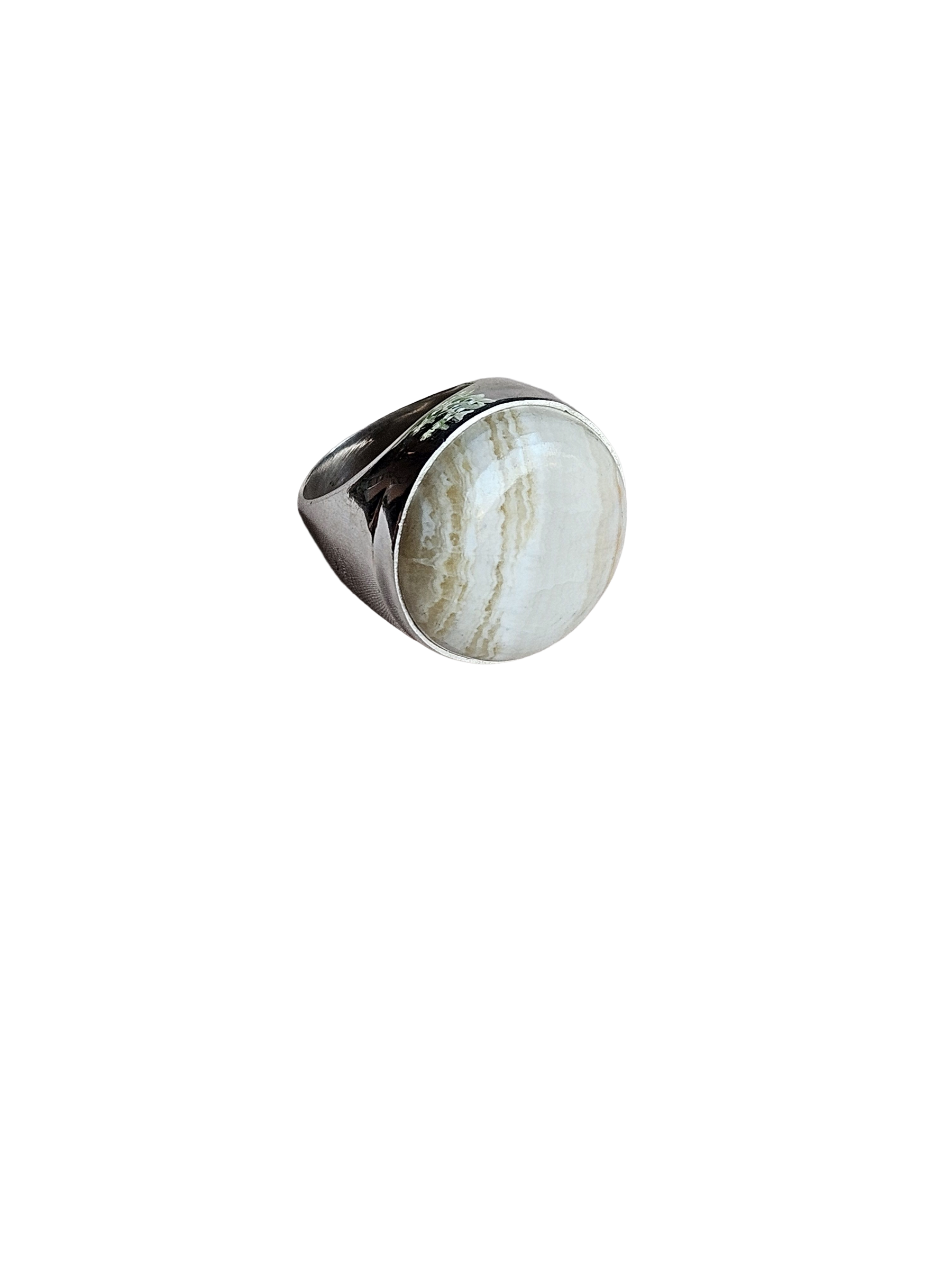 Men’s Natural Jasper Ring – Handcrafted Silver Overlay GS Unique Artisan Jewelry