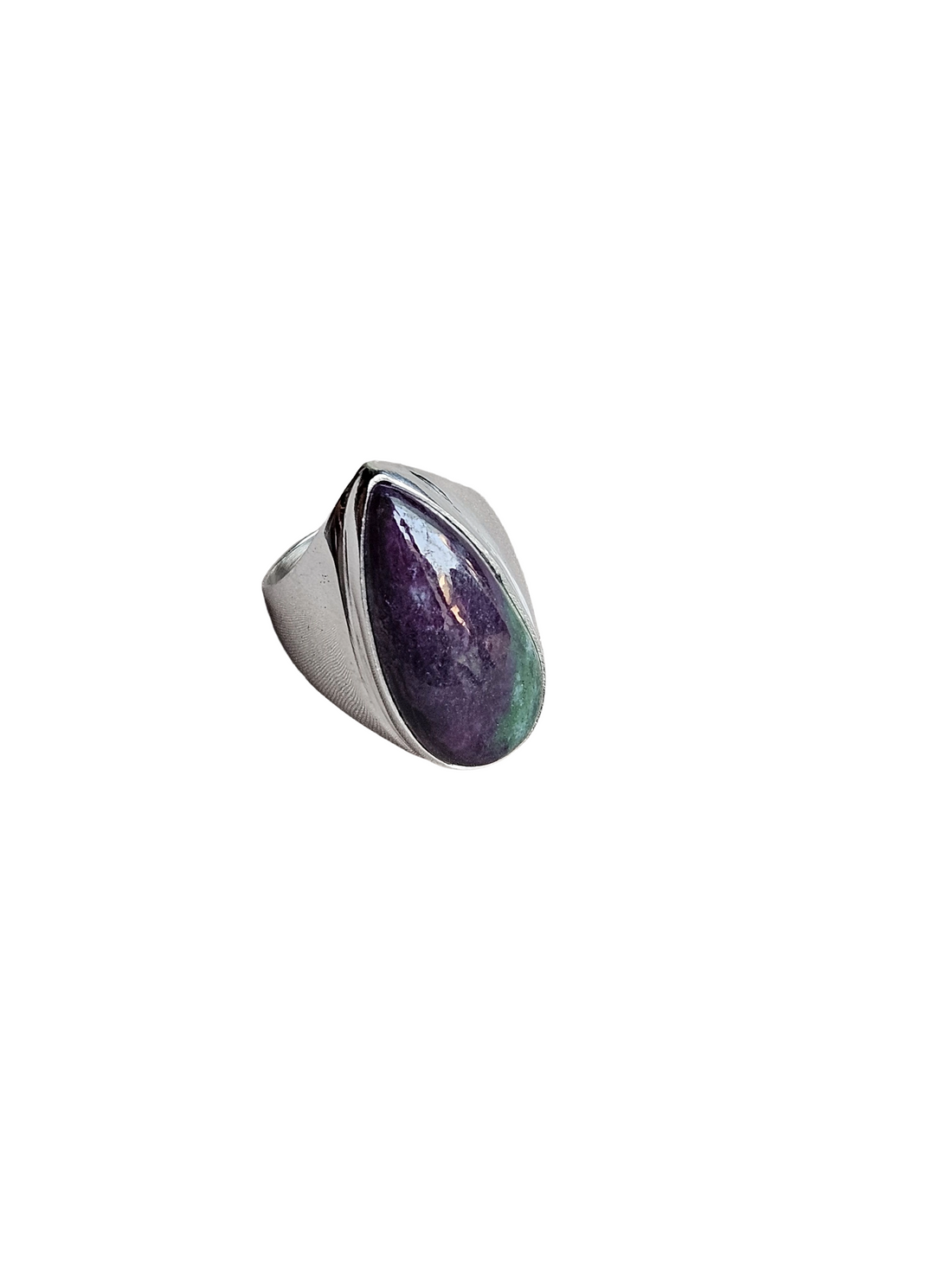 Artisan Ruby Zoisite Gemstone Ring – Silver Plated GS Ring for Men
