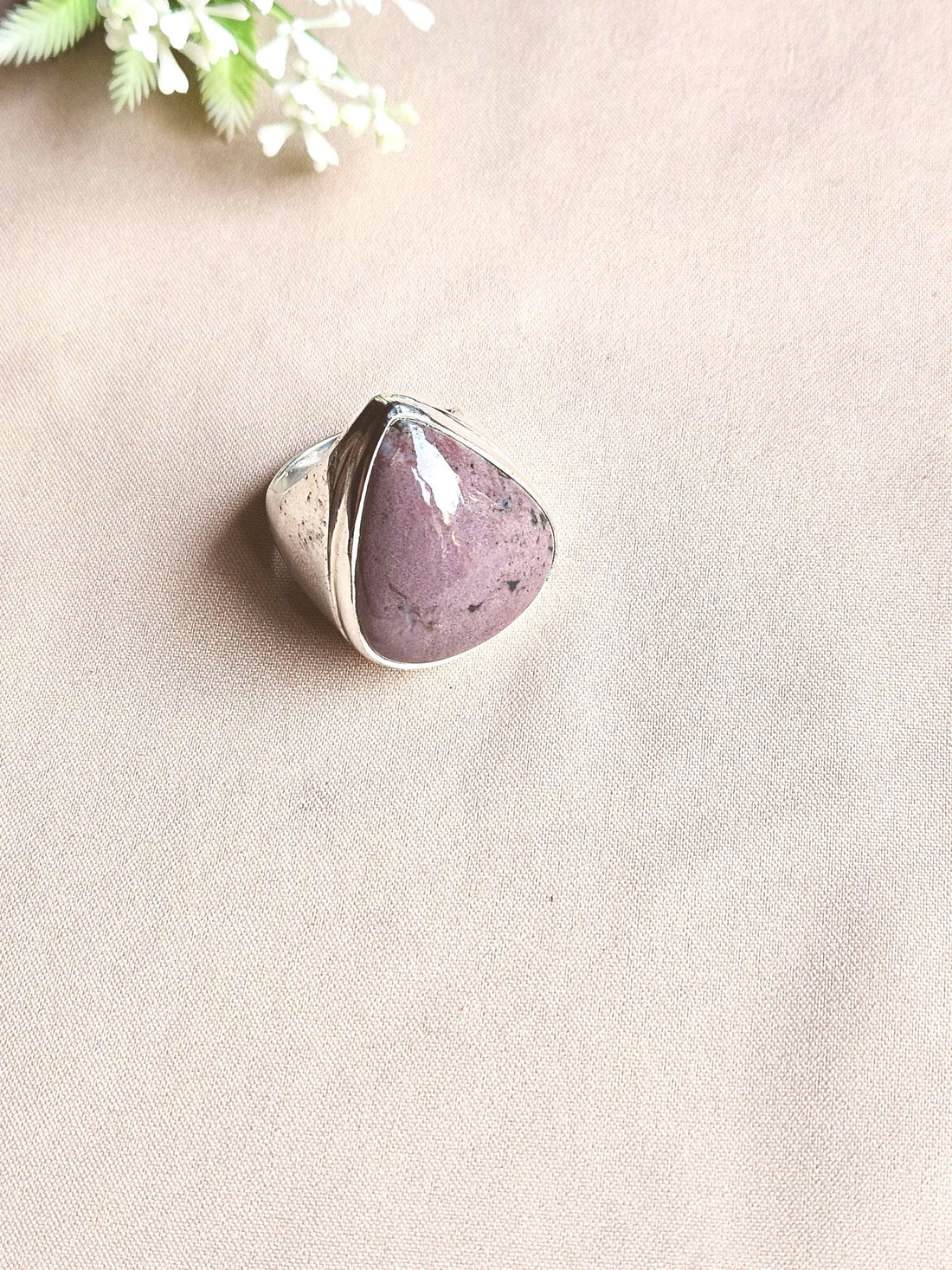 Men’s Natural Jasper Ring – Handcrafted Silver Overlay GS Unique Artisan Jewelry