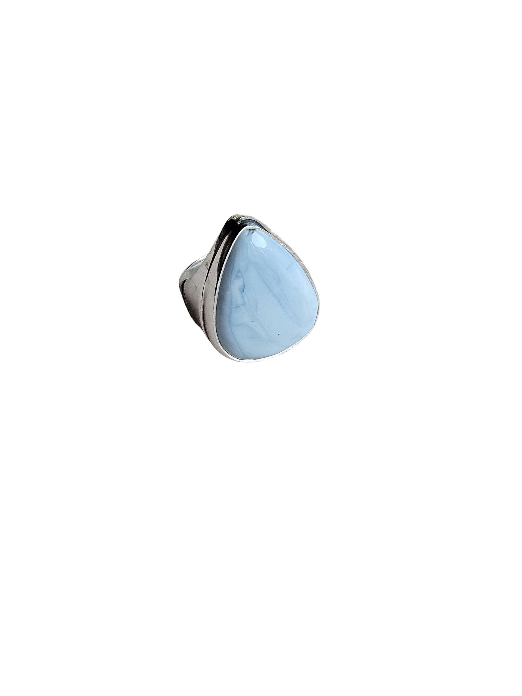 Handcrafted Larimar Gemstone Silver Plated Ring for Men – Elegant GS Jewelry