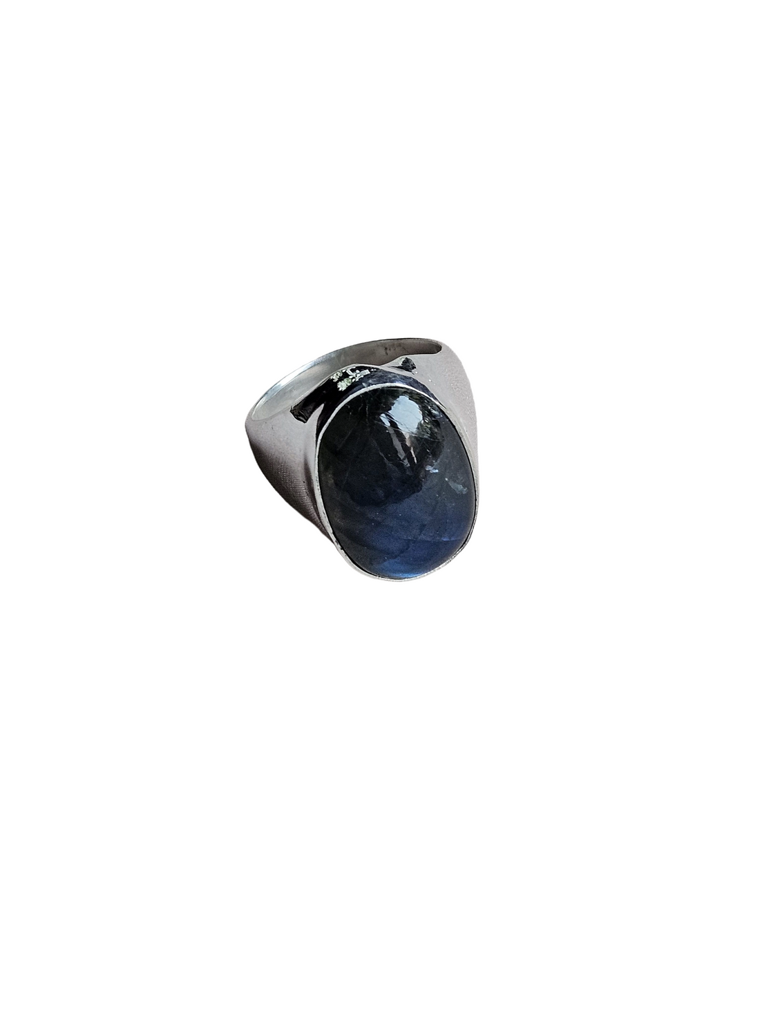 Natural Labradorite Ring for Men – Handcrafted Silver Plated GS Designer Ring