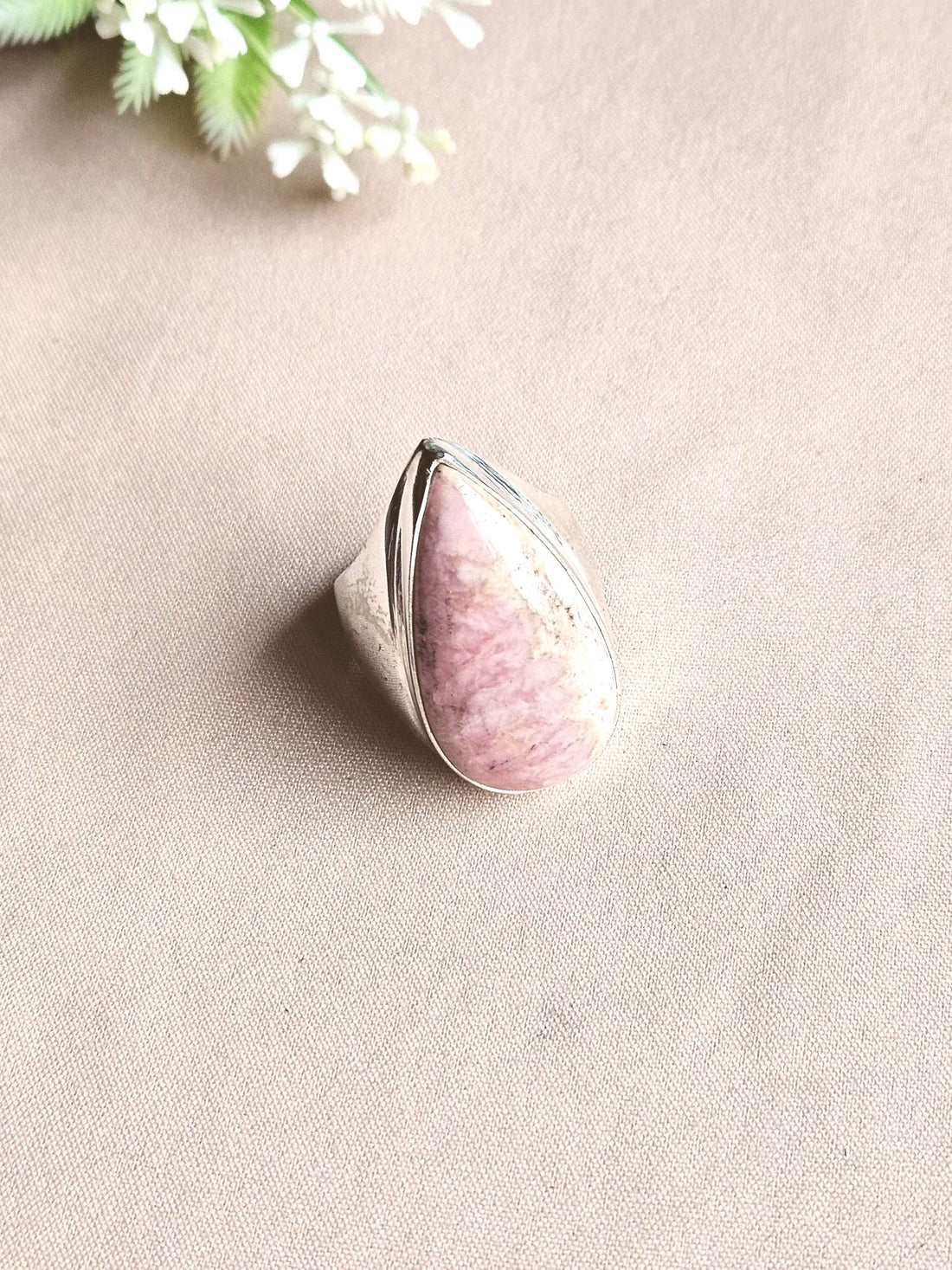 Natural Jasper Ring for Men – Handcrafted Silver Plated GS Designer Ring
