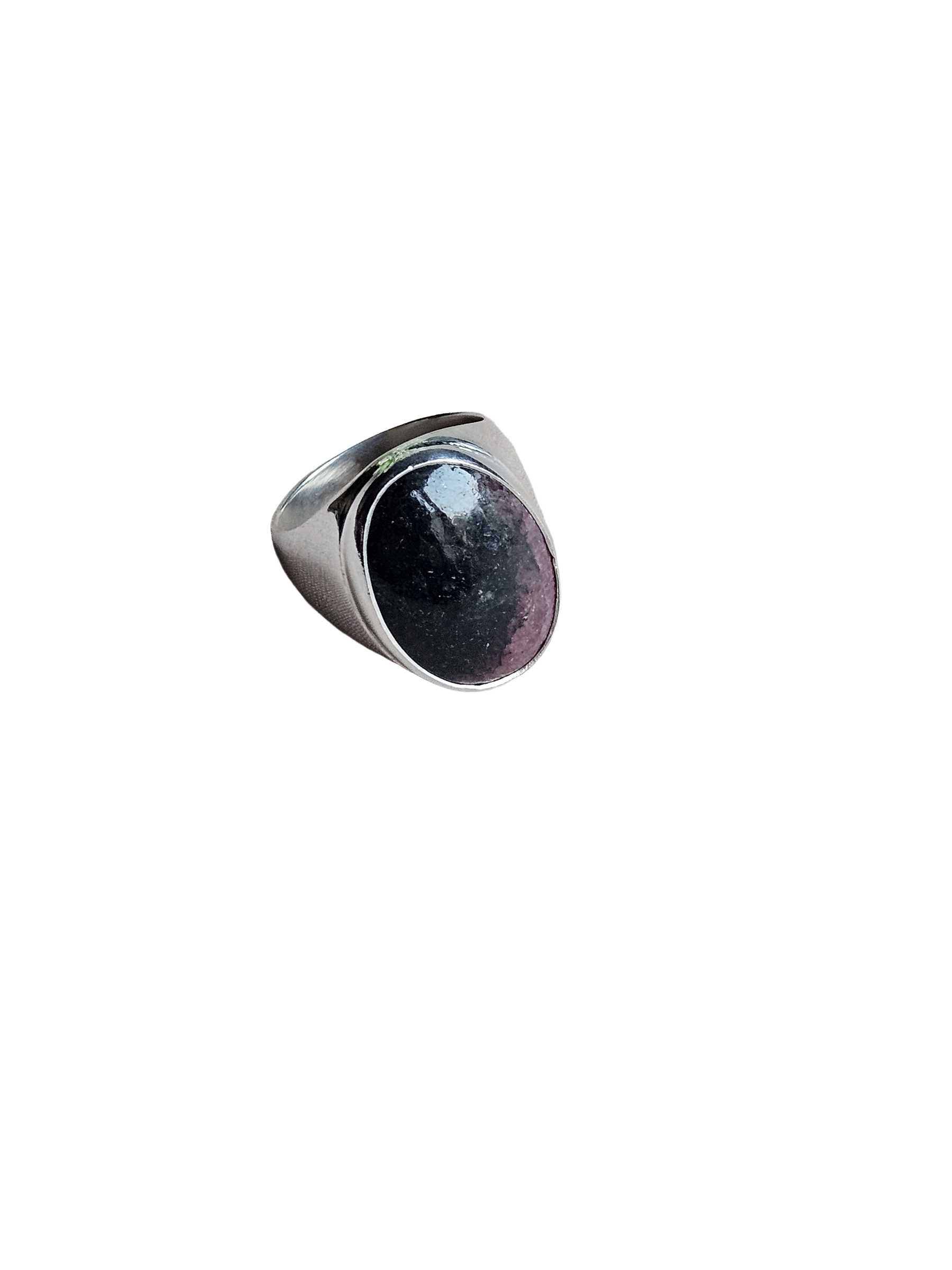 Artisan Ruby Zoisite Gemstone Ring – Silver Plated GS Ring for Men