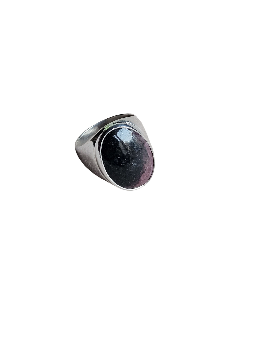 Artisan Ruby Zoisite Gemstone Ring – Silver Plated GS Ring for Men