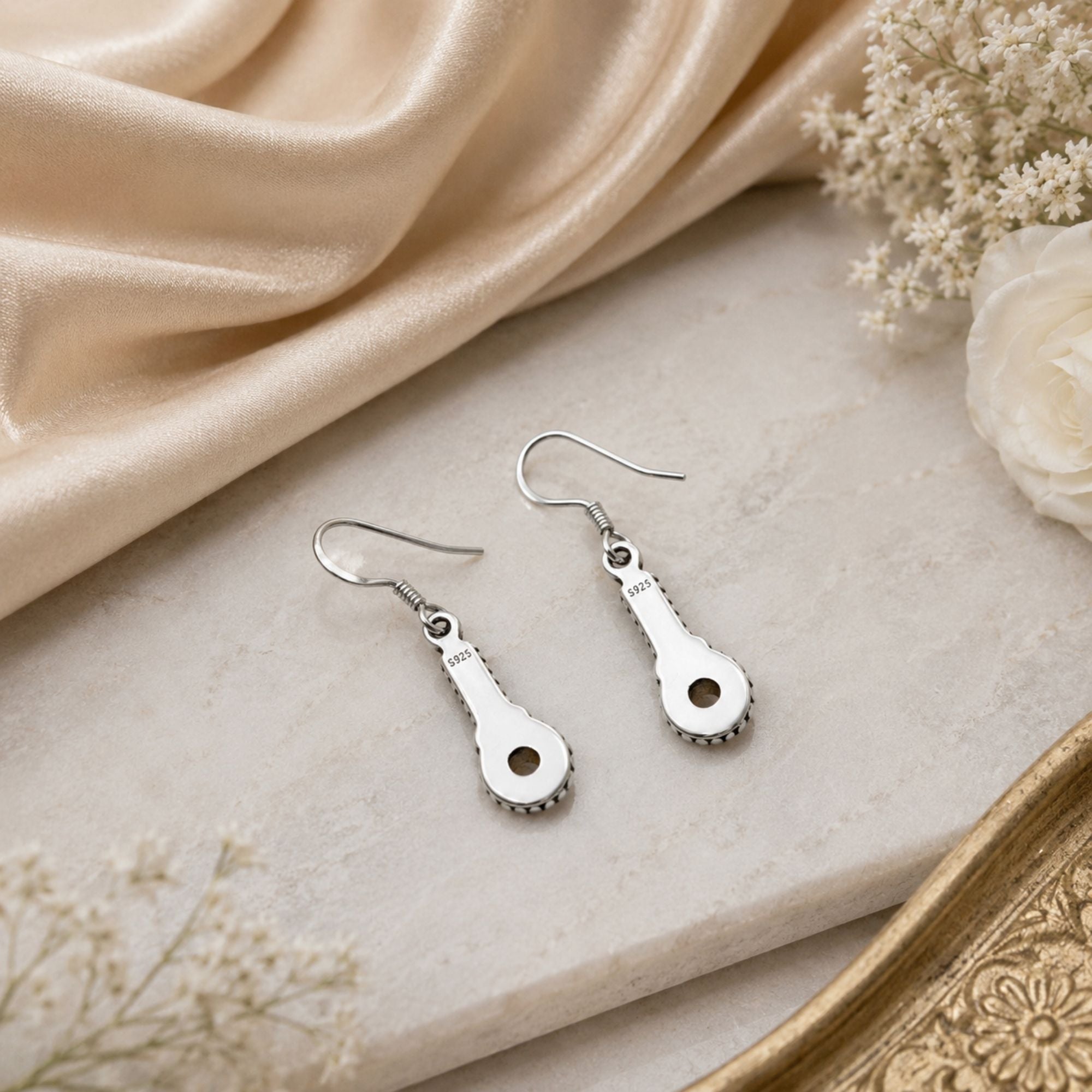 Citrine Earrings, 925 Sterling Silver Dangle Earrings, Natural Gemstone Jewelry, Birthstone Gift for Women