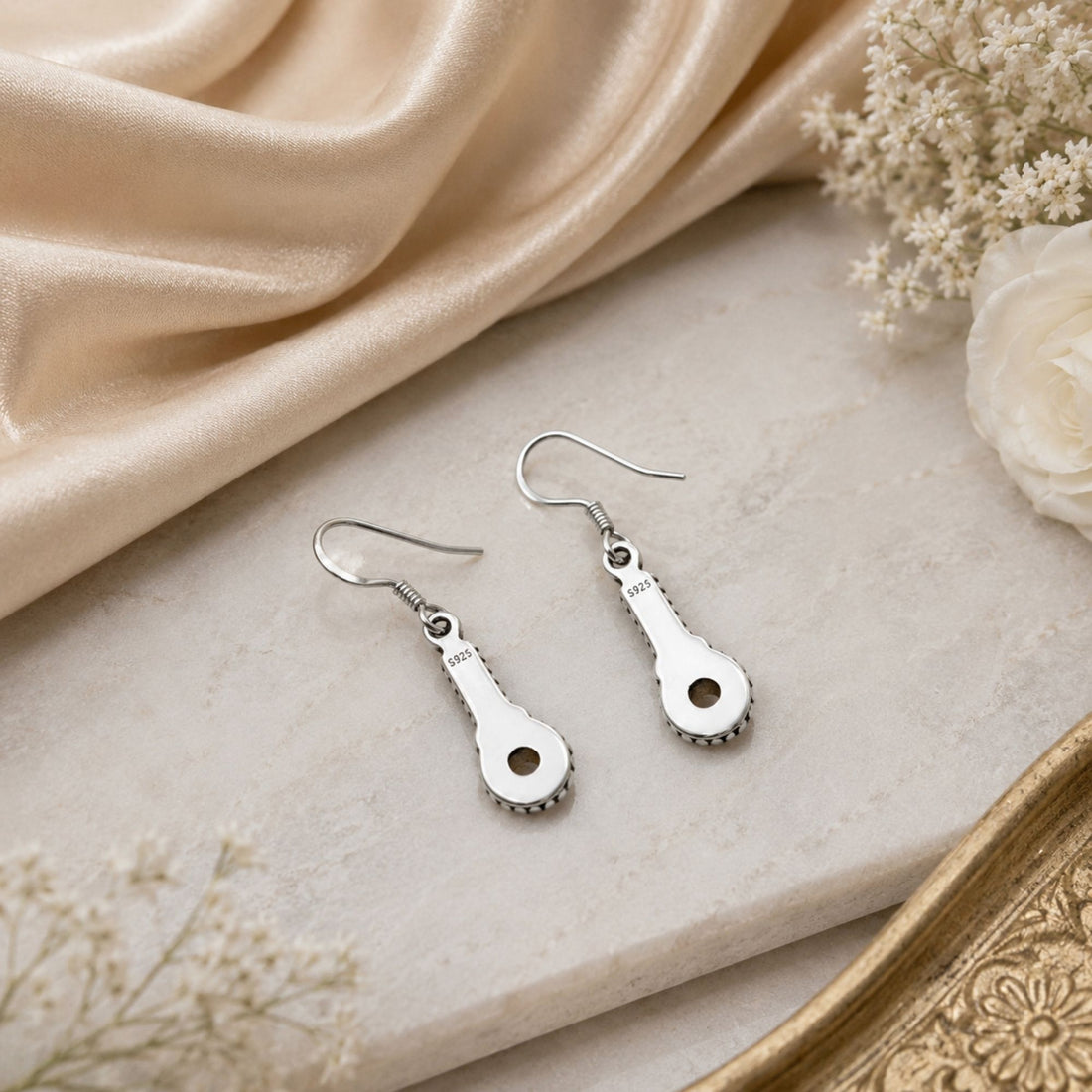 Citrine Earrings, 925 Sterling Silver Dangle Earrings, Natural Gemstone Jewelry, Birthstone Gift for Women