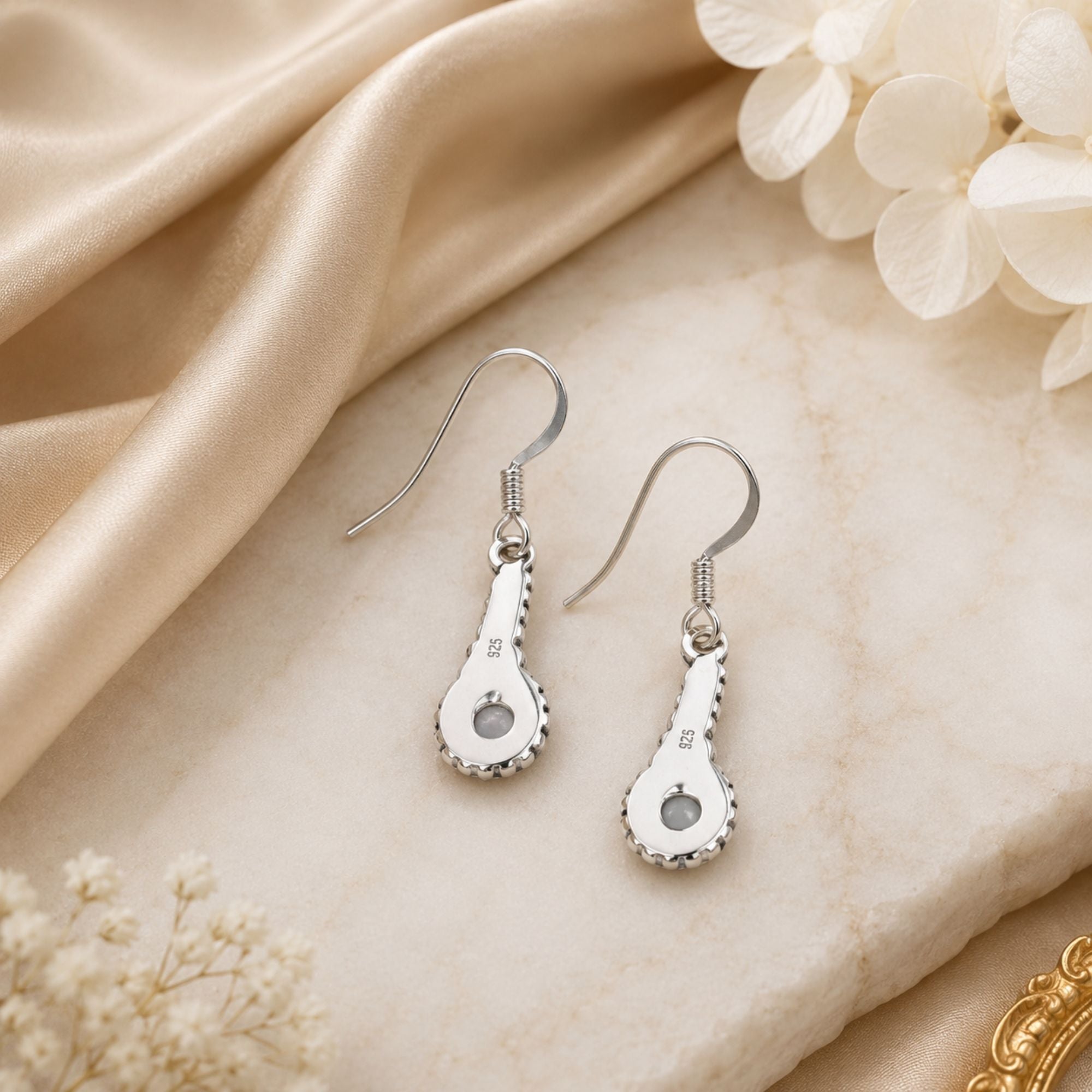Citrine Earrings, 925 Sterling Silver Dangle Earrings, Natural Gemstone Jewelry, Birthstone Gift for Women