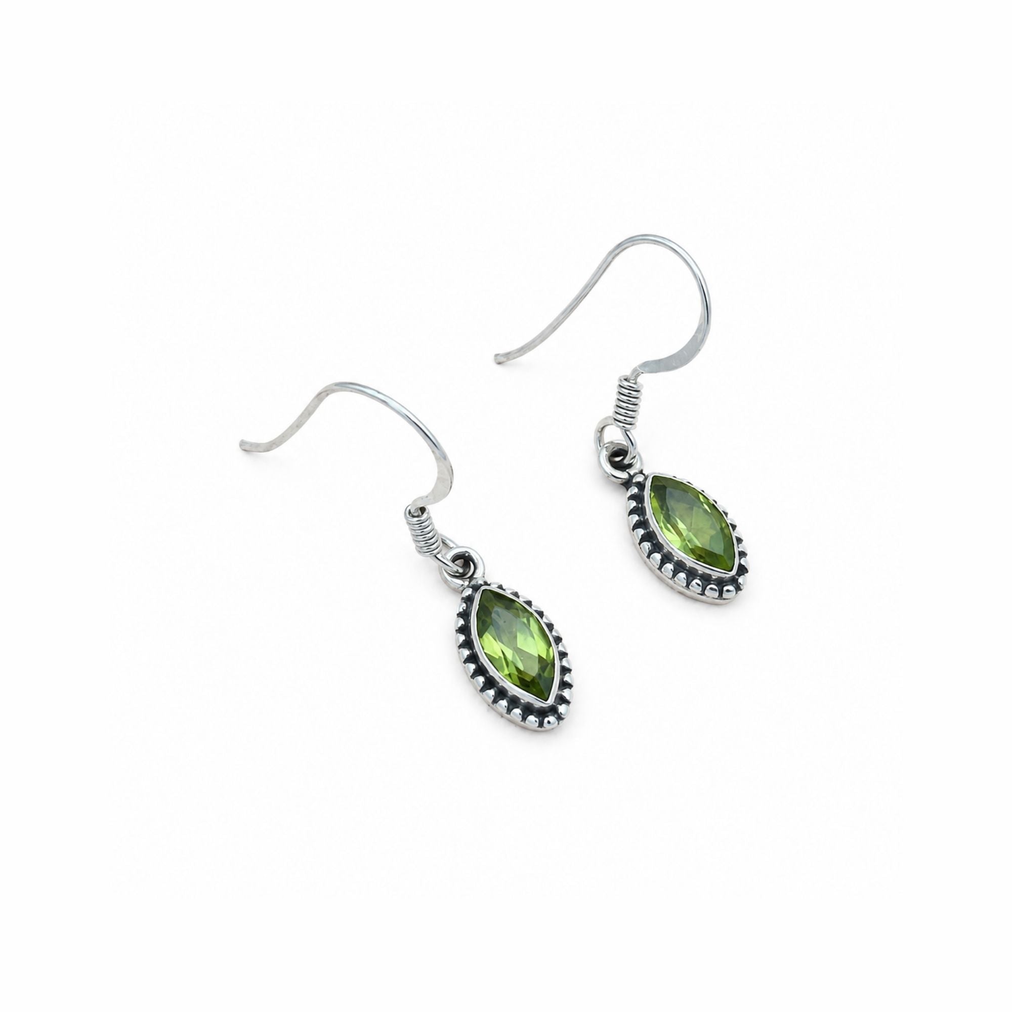 Peridot 925 Sterling Silver Earrings, Drop Dangle Earrings, August Birthstone Jewelry, Handmade Gemstone Gift for Women
