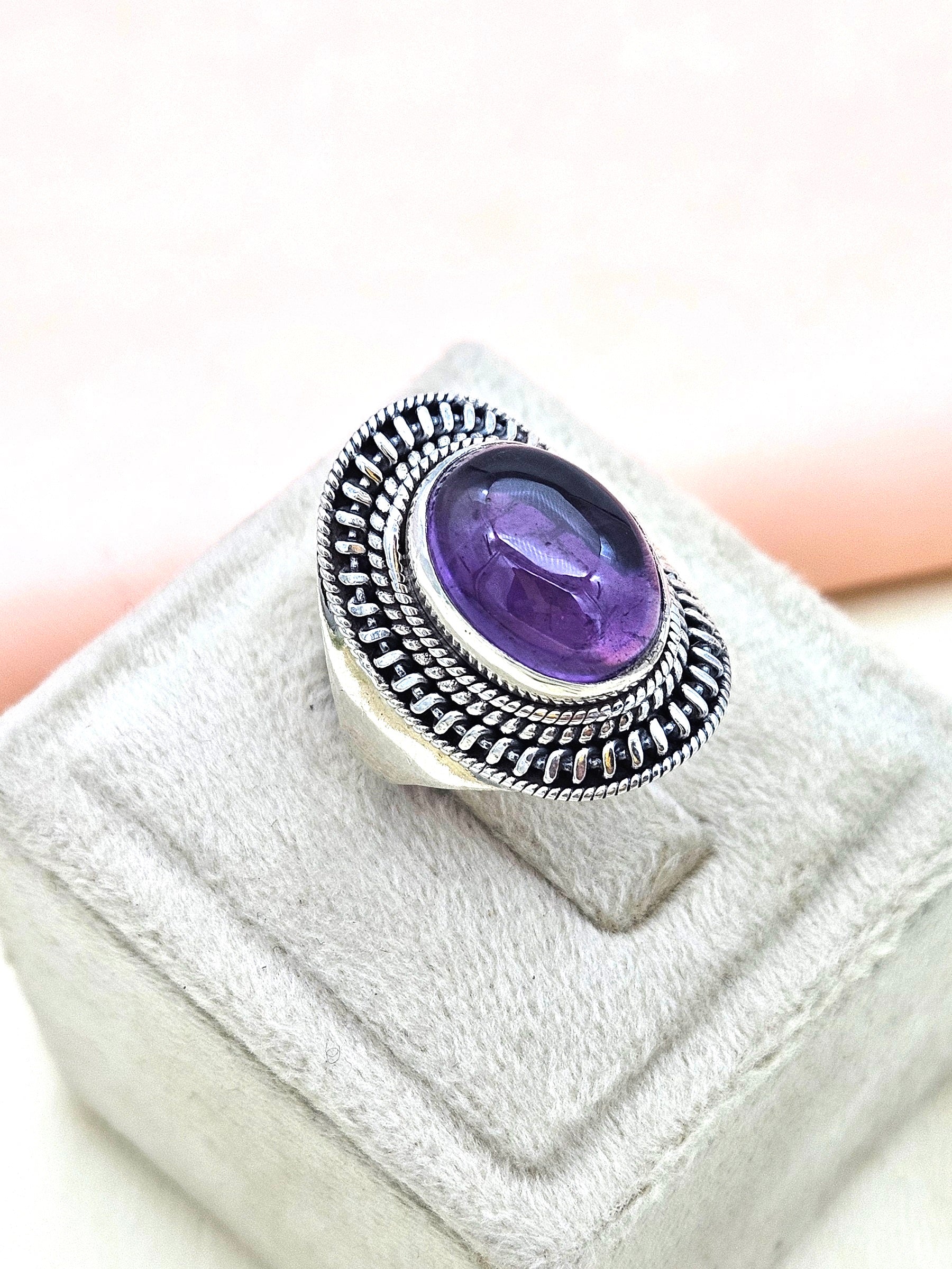 Stunning Designer 925 Silver Oxidized Variant Semi Precious Gem Stone Fine Handcrafted Finger Ring