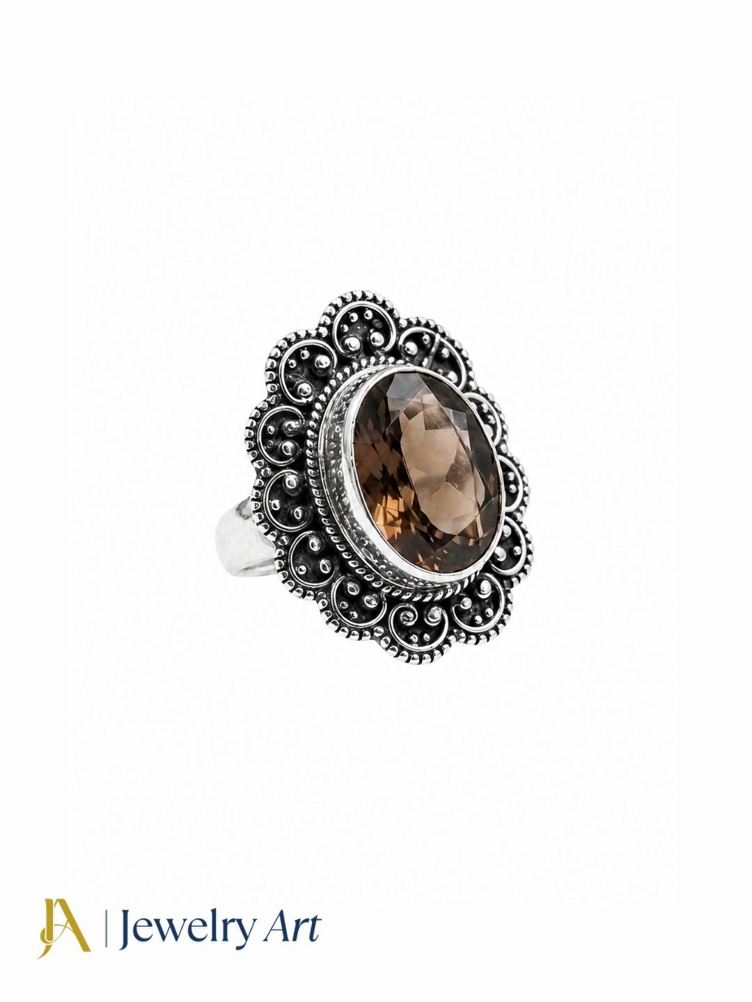 925 Sterling Silver Oxidized Moonstone Ring | Handmade Statement Ring | Boho Jewelry, Gift for Her